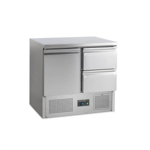 Saladeta Hladilna Pozitivna GN 1/1 Inox - 1 Vrata in 2 Predala | TEFCOLD