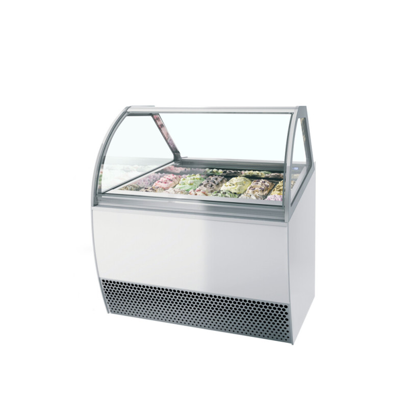 Vitrine za Sladoled z Ventilacijo s Konveksno Sprednjo Stranjo - TEFCOLD