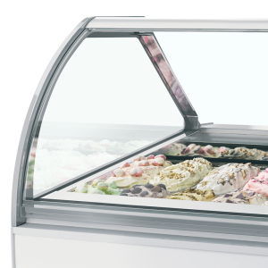 Vitrine za Sladoled z Ventilacijo s Konveksno Sprednjo Stranjo - TEFCOLD