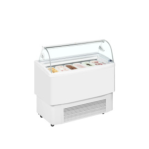 Vitrine za sladoled z ventilacijo TEFCOLD - 6x5L: optimalno shranjevanje in estetska predstavitev za vaše sladolede