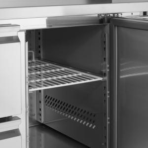 Hladilna miza iz nerjavečega jekla 2 vrata GN 1/1 TEFCOLD CK7210/-SP - Ventilacijsko hlajenje, samodejno odtaljevanje