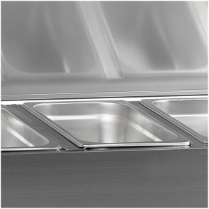 Saladette za postavitev Inox - 9 GN 1/3 TEFCOLD: Praktična in elegantna