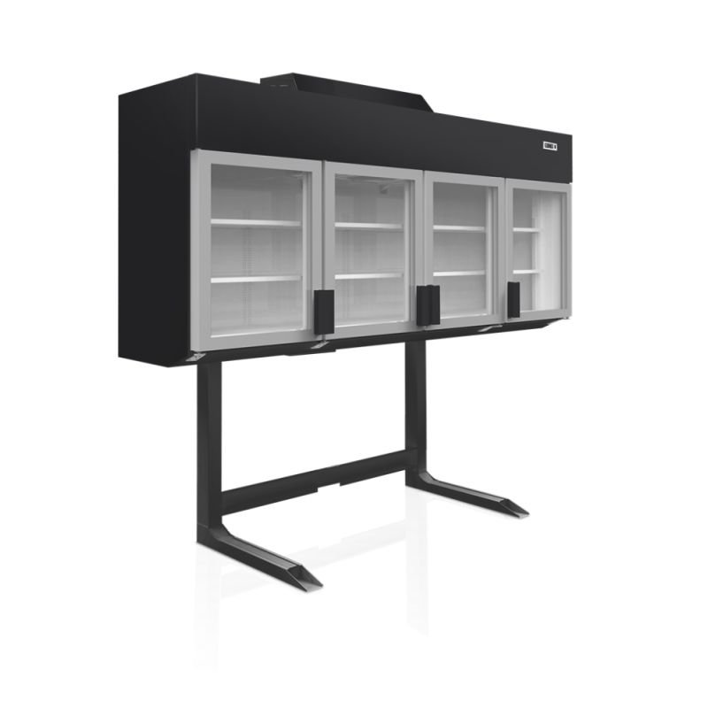 Congélateur mural professionnel noir 650L TEFCOLD - 4 portes vitrées Congélateur mural professionnel noir 650L TEFCOLD - 4 portes vitrées