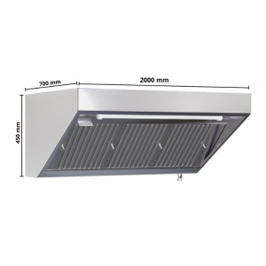 Pult Snack 700 z LED in brez motorja Dynasteel - Dolžina 2000