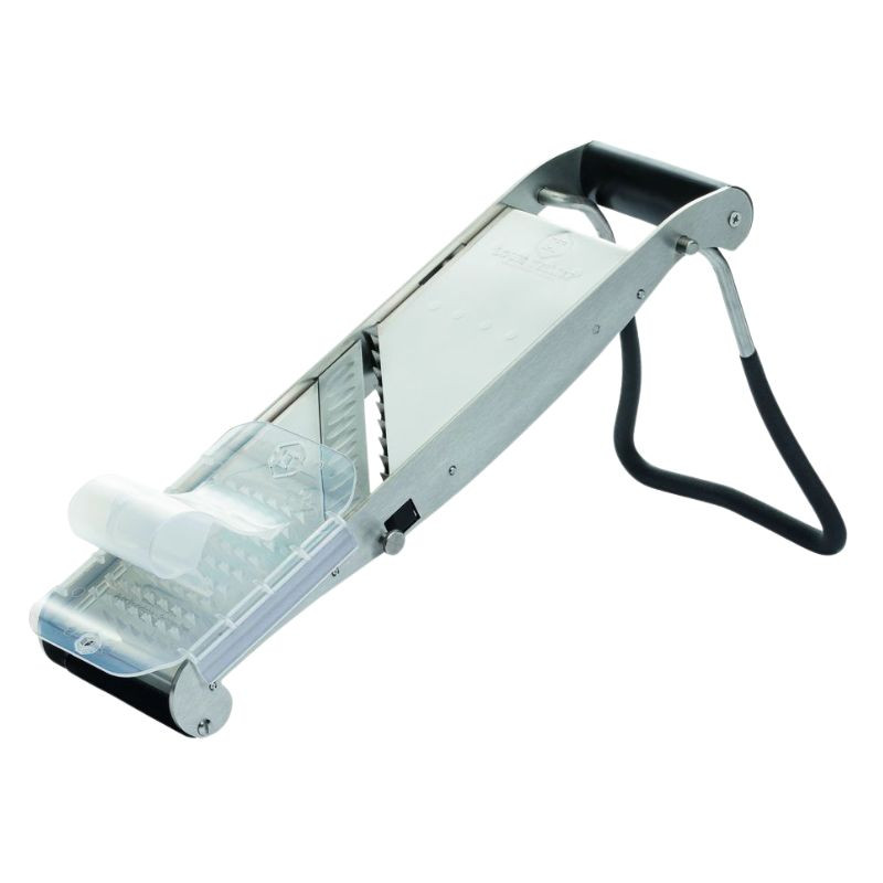 Profesionalna inox mandolina - Louis Tellier, tanke glavnike in potiskovalec Profesionalna inox mandolina - Louis Tellier, tanke glavnike in potiskovalec