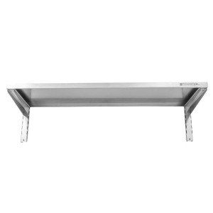 Stenska polica iz nerjavečega jekla na nosilcih - L 1200 x P 400 mm - Dynasteel