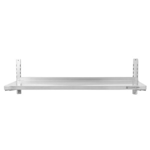 Stenska polica iz nerjavečega jekla na nosilcih - L 1200 x P 400 mm - Dynasteel