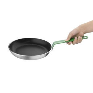 Aluminijasta nelepljiva ponjava s zelenim ročajem - Ø200mm Hygiplas: Poenostavljeno profesionalno kuhanje!