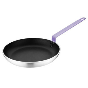 Ponev iz aluminija s protioprijemnim premazom Ø 240 mm, vijoličast ročaj Hygiplas - prevleka Teflon Platinum Plus