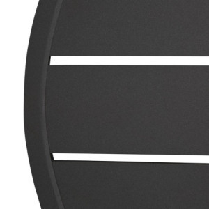 Miza s krožno aluminijasto ploščo v črni barvi Bolero 580 mm - Moderen in odporen