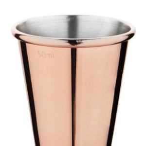Merilna posoda za konične bare bakrene barve 25/50ml Olympia DR606 - Natančnost in eleganca