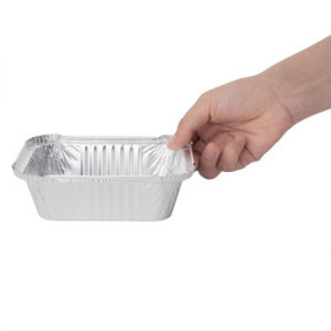 Rektangularne aluminijaste posodice 450 ml - paket 500 kosov | Kvaliteta in praktičnost