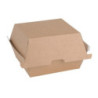 Majhne kompostabilne hamburger škatle 112mm - paket 150 Kraft Fiesta