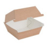 Majhne kompostabilne hamburger škatle 112mm - paket 150 Kraft Fiesta