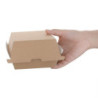 Majhne kompostabilne hamburger škatle 112mm - paket 150 Kraft Fiesta