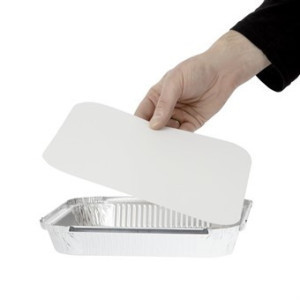 Kartonasti pokrovi za aluminijaste posodice - paket 200 kosov, optimalno shranjevanje