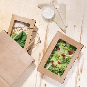 Škatle za solato PET 1200 ml s oknom - paket 150 | Eko & praktične