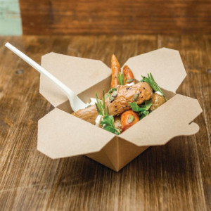 Škatle za hrano iz kompostabilnega kartona št. 1 700 ml - paket 450 - Vegware Eco