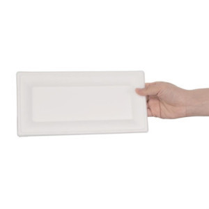 Pravokotne kompostabilne krožnike iz bagasa 258mm