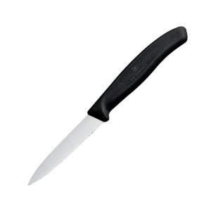 Nož za uradne namene z nazobčanim konico Victorinox 8 cm: Natančno rezanje in lažje prodiranje.