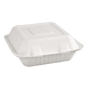 Kompostabilne škatle Bagasse 223mm - paket 200 kosov, okolju prijazne