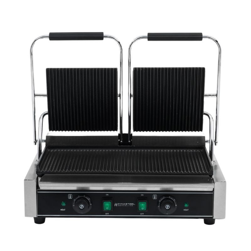 Grill Panini Double - Rebraste Plošče - Dynasteel Grill Panini Double - Rebraste Plošče - Dynasteel