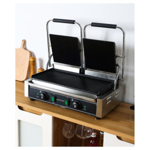 Grill Panini Double - Rebraste Plošče - Dynasteel