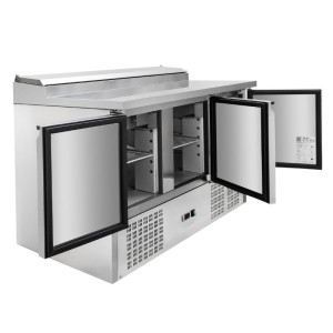 Saladette Compact - 3 Vrata s Strešnim Odpiranjem - Dynasteel