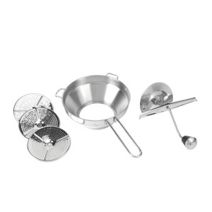 Mlinček za zelenjavo 3 rešetke - 2, 3 in 4 mm - Dynasteel