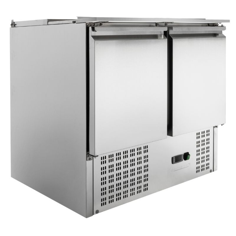 Saladette Compact 2 Vrata - S Pokrovom na Drsnikih - Dynasteel Saladette Compact 2 Vrata - S Pokrovom na Drsnikih - Dynasteel