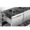Pozitivna hladilna miza z zadnjo ploščo - 6 predalov - Dynasteel