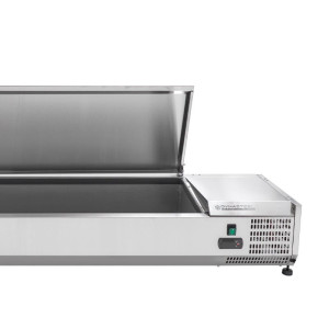 Saladette Hladilna za Postavitev Pokrov Inox - 9 x GN 1/3 - Dynasteel