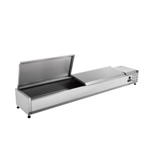 Saladette Hladilna za Postavitev Pokrov Inox - 9 x GN 1/3 - Dynasteel