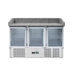Kompaktna hladilna omara za pizzo 600x400 - 3 steklena vrata - Dynasteel