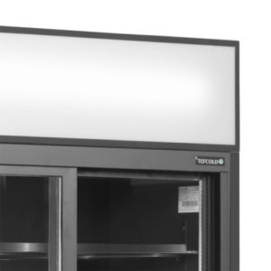 Hladilna vitrina TEFCOLD 2 steklena vrata črna 707 L
