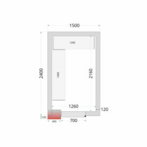 Plošča za hladilno komoro 1500x2400x2200 - Poliuretanska izolacija & Enostavna montaža