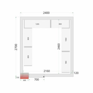 Plošča za hladilno komoro TEFCOLD 2400x2700x2200 - Optimalna izolacija in enostavna montaža