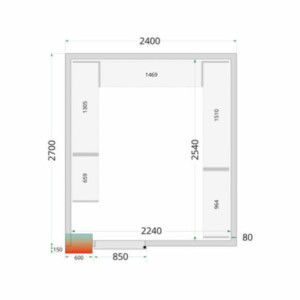 Plošča Hladilna Komora TEFCOLD 2400x2700x2200 mm - Inox AISI 304