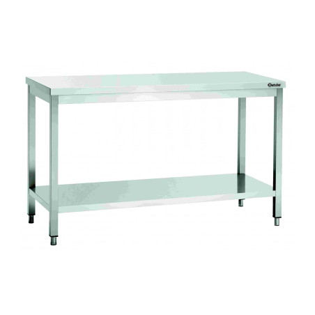 Bartscher stainless steel work table 1200x700 - Adjustable height, robustness, and stability Bartscher stainless steel work table 1200x700 - Adjustable height, robustness, and stability