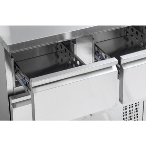 Pozitivna hladilna miza - 4 predali GN 1/2 - Dynasteel