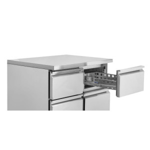 Pozitivna hladilna miza - 4 predali GN 1/2 - Dynasteel