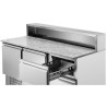Hladilna omara za pizzo z inox streho 8 x GN1/6 - 2 vrata in 2 predala - Dynasteel