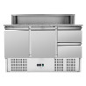 Hladilna omara za pizzo z inox streho 8 x GN1/6 - 2 vrata in 2 predala - Dynasteel
