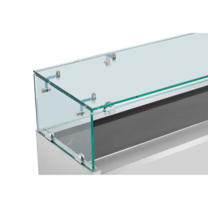 Saladette Hladilna za Polaganje z Vitrino - 9 x GN 1/4 Dynasteel | Kakovost in Praktičnost