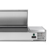 Saladette Hladilna za Postavitev Pokrov Inox - 3 x GN 1/3 + 1 x GN 1/2 - Dynasteel