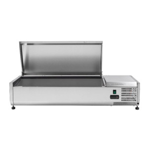 Saladette Hladilna za Postavitev Pokrov Inox - 3 x GN 1/3 + 1 x GN 1/2 - Dynasteel