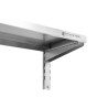 Stenska polica iz nerjavečega jekla na nosilcih - L 800 x P 300 mm - Dynasteel