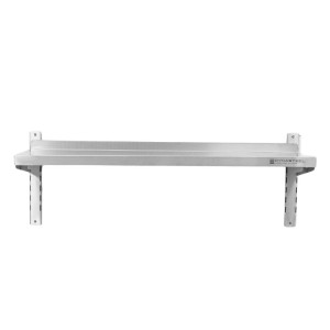 Stenska polica iz nerjavečega jekla na nosilcih - L 1000 x P 300 mm - Dynasteel