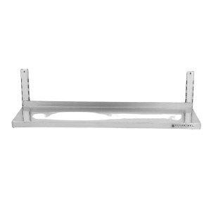 Stenska polica iz nerjavečega jekla na nosilcih - L 1000 x P 300 mm - Dynasteel