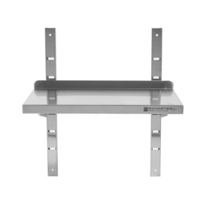 Stenska polica iz nerjavečega jekla - L 800 x P 400 mm - Dynasteel